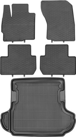 OEM Juego De Alfombrillas De Goma Para Coche Y Alfombrilla Para Maletero Para Mitsubishi Outlander Ii Suv (2006-2012)