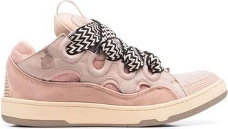 Lanvin Chunky Lace-Up Sneakers - Heren - Sneakers - Roze - 43 EU - Leer - Schoenen
