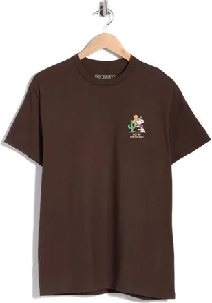 Riot Society Peanuts Embroidered T-Shirt in Brown at Nordstrom Rack, Size Medium