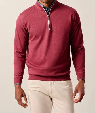 Johnnie-O Sully Quarter Zip Pullover In Port