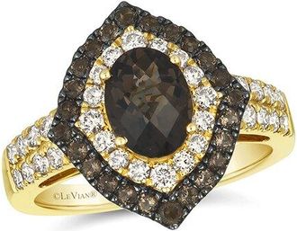 Le Vian 14K 2.04 Ct. Tw. Diamond & Smoky Quartz Cocktail Ring