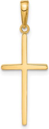 Diamond2Deal 14k Yellow Gold Polished Cross Pendant