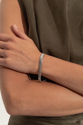 AllSaints Brass Necklace, Womens, Silver