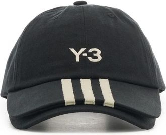 Yohji Yamamoto Black Double Brim Baseball Hat