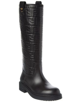 Fendi Fendi Filo Ff Leather Knee-High Boot