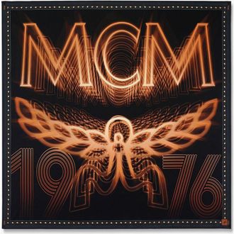 MCM M50 Logo Silk Scarf in Black at Nordstrom