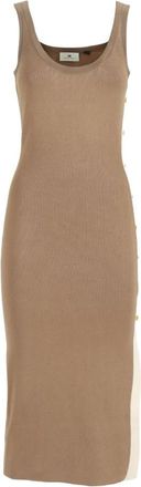 Elisabetta Franchi Midi Dresses, female, Brown, Size: M Abito di Maglia