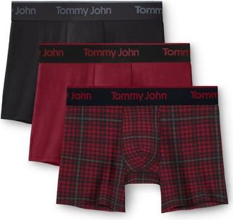 Tommy John Assorted 3-Pack Second Skin 4-Inch Stretch Modal Boxer Briefs in Dress Blues/cabernet/v Sdb at Nordstrom, Size Xx-Large