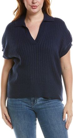 Kinross Cashmere Ribbed Polo Sweater