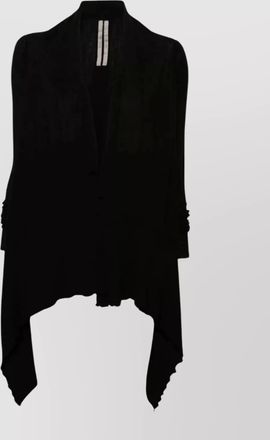 Rick Owens wrap knit with asymmetrical hem and long sleeves