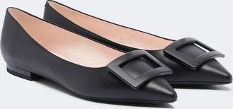 Roger Vivier Gommettine Ball leather ballet flats