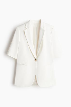 H&M Blazer mit Kurzarm - White