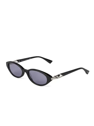 Ana Hickmann HI9301 Purple-Tinted Acetate Sunglasses - Black