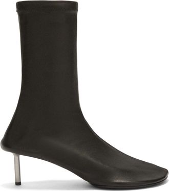 Jil Sander 60mm ankle leather boots - women - Sheepskin/Calf Leather/Calf Leather - 37 - Black