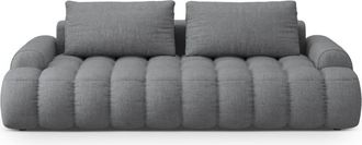 Cosmopolitan Design Sof&aacute; cama con ba&uacute;l de almacenaje 4 plazas tejido estructural gris