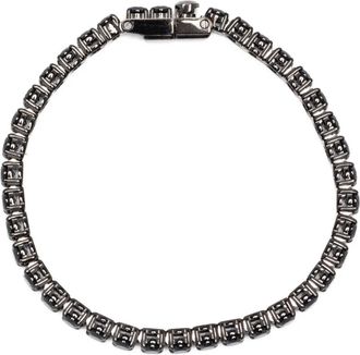 Swarovski Bracciale tennis Matrix in rutenio - Nero