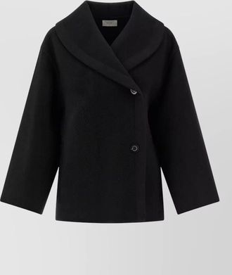 The Row temur coat wide collar long sleeves