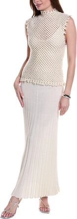 CHRISTOPHER ESBER 2Pc Lattice Knit Wool-Blend Tank Top & Maxi Dress