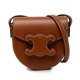 Celine Pre-owned Celine Mini Calfskin Cuir Triomphe Besace Crossbody Ladies ZU8PGQALP3AHWR66