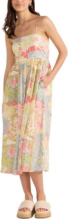 Minkpink Aurora Strappy Linen-Blend Midi Dress