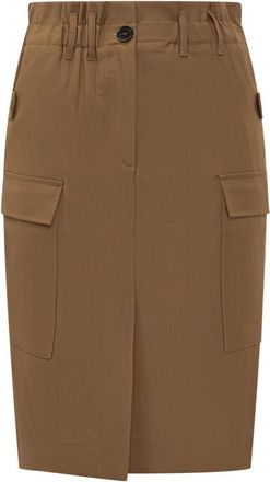 Iro Carrie Skirt - Dames - Midirokken - Bruin - S - Wol - Rokken