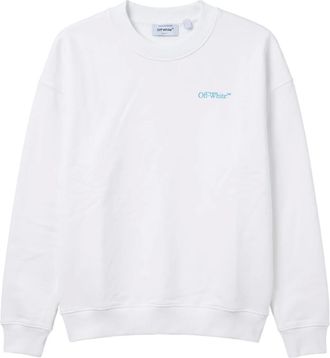 Off-white Katoenen sweater - Heren - Sweatshirts & Hoodies - Wit - Maat: M Katoen