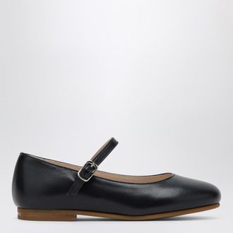 Il Gufo Blue ballet flats in leather with strap