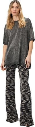 Missoni Boxy Crew Neck Sweater In Lam&eacute; in Silver at Nordstrom, Size 40 It