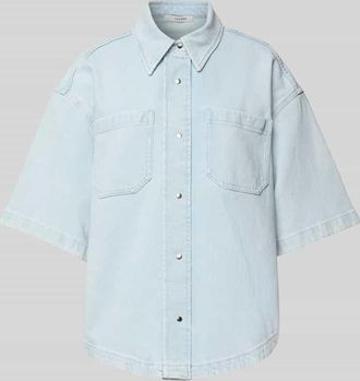 IVY OAK Regular Fit Jeansbluse mit Brusttaschen Modell ERICA in Bleu, Gr&ouml;&szlig;e XL