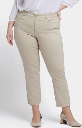 NYDJ Marilyn Frayed Ankle Straight Leg Jeans in Feather at Nordstrom Rack, Size 16W