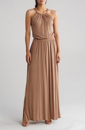 Go Couture Maxi Halter Dress in Sienna at Nordstrom Rack, Size X-Large