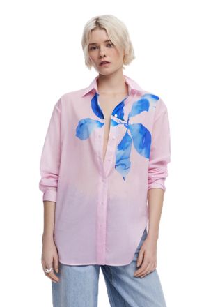 Desigual Shirt_Water Flowe, 3035 Pink Stick, L/XL