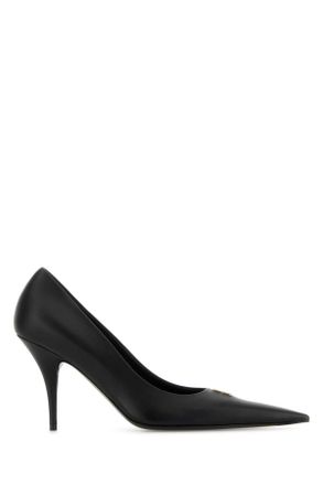 Balenciaga Black Leather Avenue Bb Editor 90 Pumps