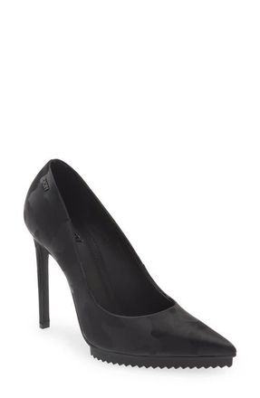 DKNY Carisa Pointed Toe Pump in Black Camo Leather at Nordstrom, Size 9