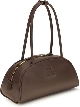 Miu Miu Womens Brown Calf Leather Bos Taurus Shoulder Bag