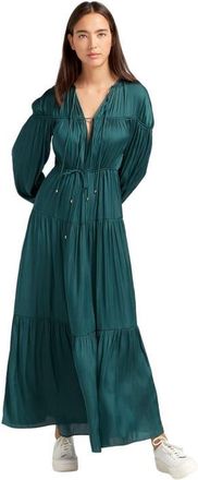 Belle & Bloom Window Seat Tiered Maxi Dress in Dark Green at Nordstrom, Size Medium Au