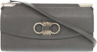 Ferragamo Pre-owned Ferragamo Leather Double Gancini Shoulder Bag Ladies MG0FCWXS6XXPRBXZ