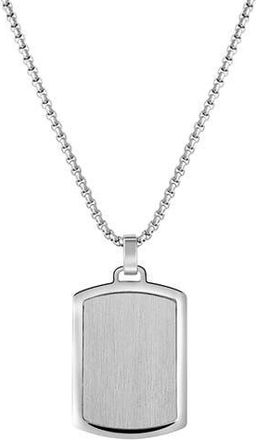 Van Heusen Mens Dog Tag Pendant Necklace in Silver at Nordstrom Rack