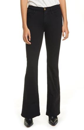 Frame Denim Le Pixie High Waist Flare Jeans in Film Noir at Nordstrom Rack, Size 26P