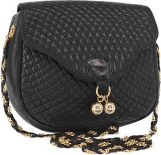 Bally Pre-owned Cross Body Bags, female, Black, Size: ONE SIZE Pre-owned Leather Shoulder Bag