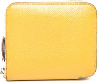Herm&egrave;s Yellow Epsom Leather Coin Purse/Coin Case (Pre-Owned)
