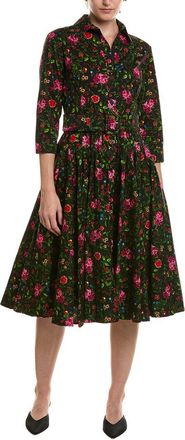 Samantha Sung Amber Petite Flora Midi Shirtdress