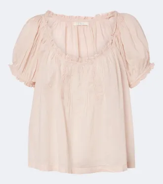 D&ocirc;en D&ocirc;en Frederica embroidered cotton voile top