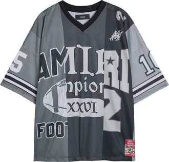 Amiri Spliced Printed Mesh T-shirt - Black - XL