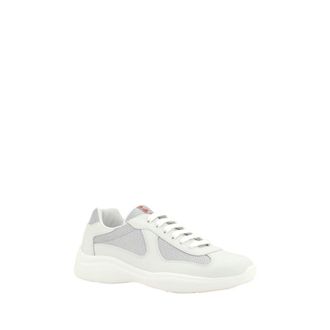 Prada Mens White Polyamide Low Top Sneakers