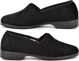 Generic Ladies Slip On Slippers Size 8 Womens Carpet Slippers Size 6 Womens Rubber Sole Slipper Ladies Carpet Slipper Slip On Rubber Sole Sizes 3-8 Black 7 UK