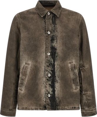 Rick Owens Denim Jassen - Heren - Spijkerjassen - Grijs - M - Denim - Jassen
