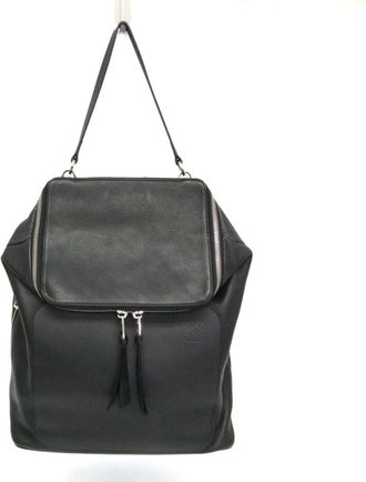 Loewe Black Leather Backpack (Pre-Owned)