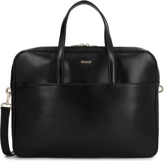Kazar Elegante leren laptoptas - Dames - Laptoptassen - Zwart - ONE Size - Leer - Tassen