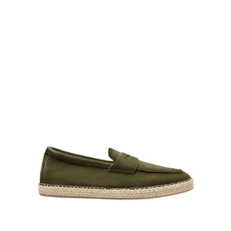 Santoni Carlo Espadrille Loafer - male - Santoni - Loafers - Green - 7 1/2 UK - Shoes